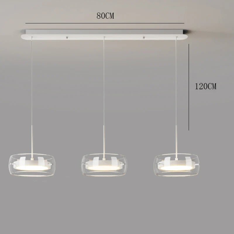 Modern Glass Ring Pendant Light in Iron - Decorbites