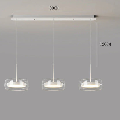 Modern Glass Ring Pendant Light in Iron - Decorbites