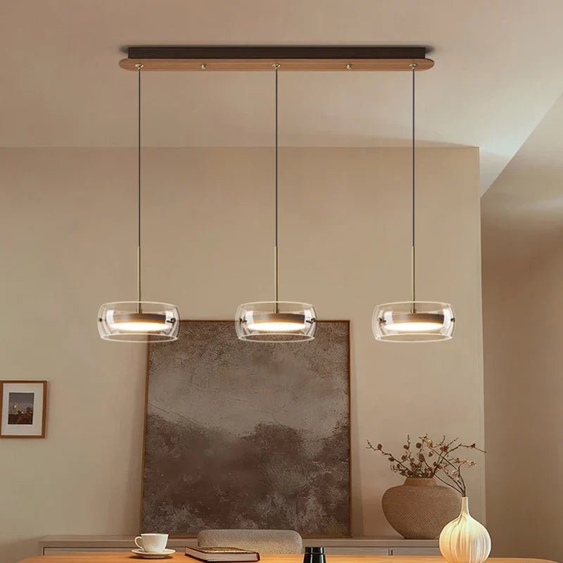 Modern Glass Ring Pendant Light in Iron - Decorbites