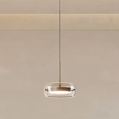 Modern Glass Ring Pendant Light in Iron - Decorbites