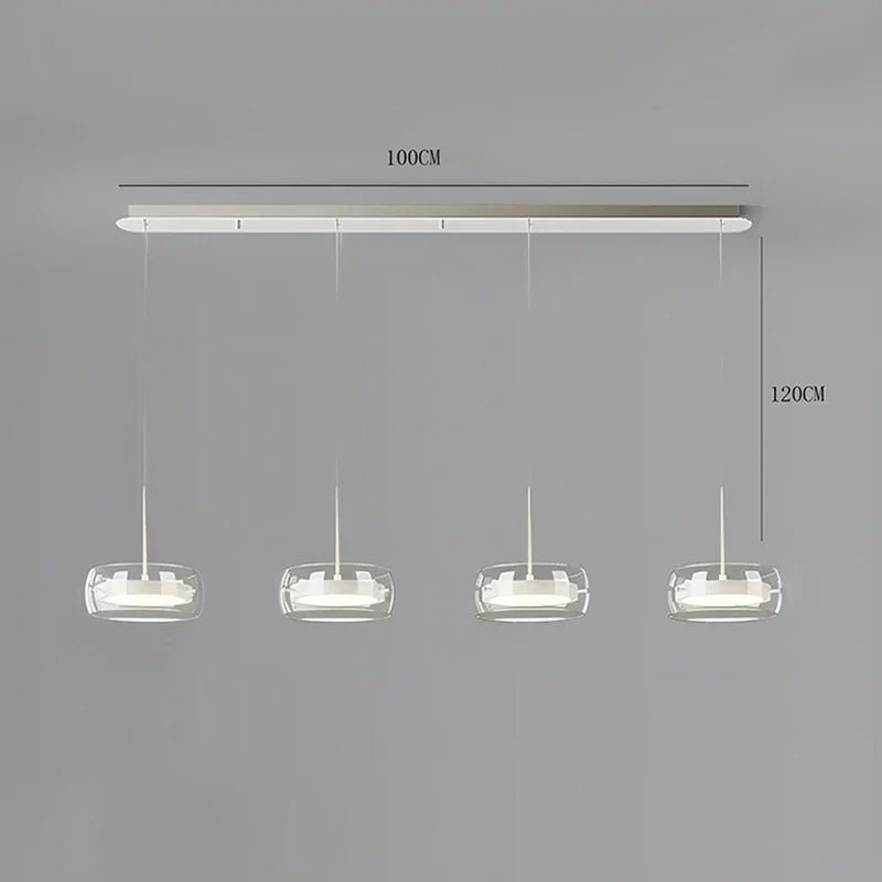 Modern Glass Ring Pendant Light in Iron - Decorbites