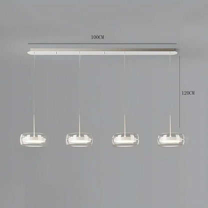 Modern Glass Ring Pendant Light in Iron - Decorbites