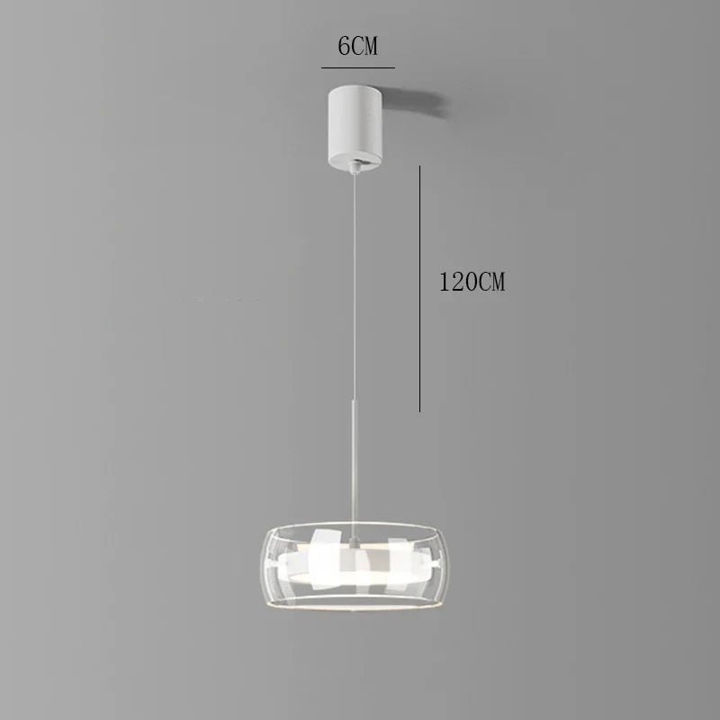 Modern Glass Ring Pendant Light in Iron - Decorbites