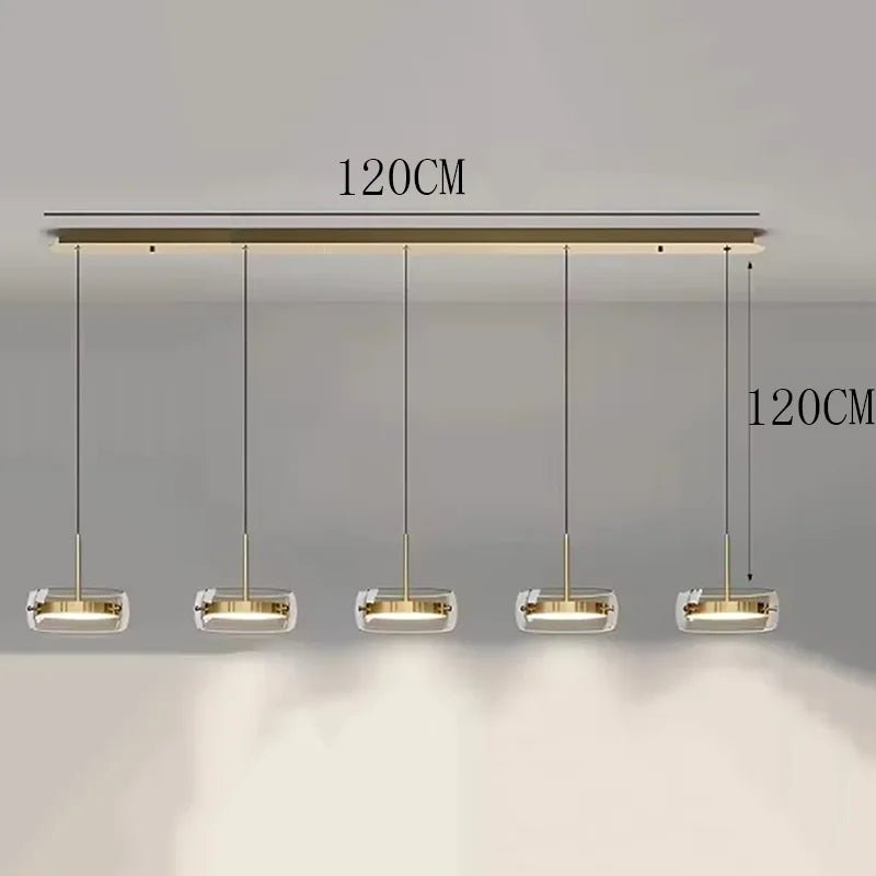 Modern Glass Ring Pendant Light in Iron - Decorbites