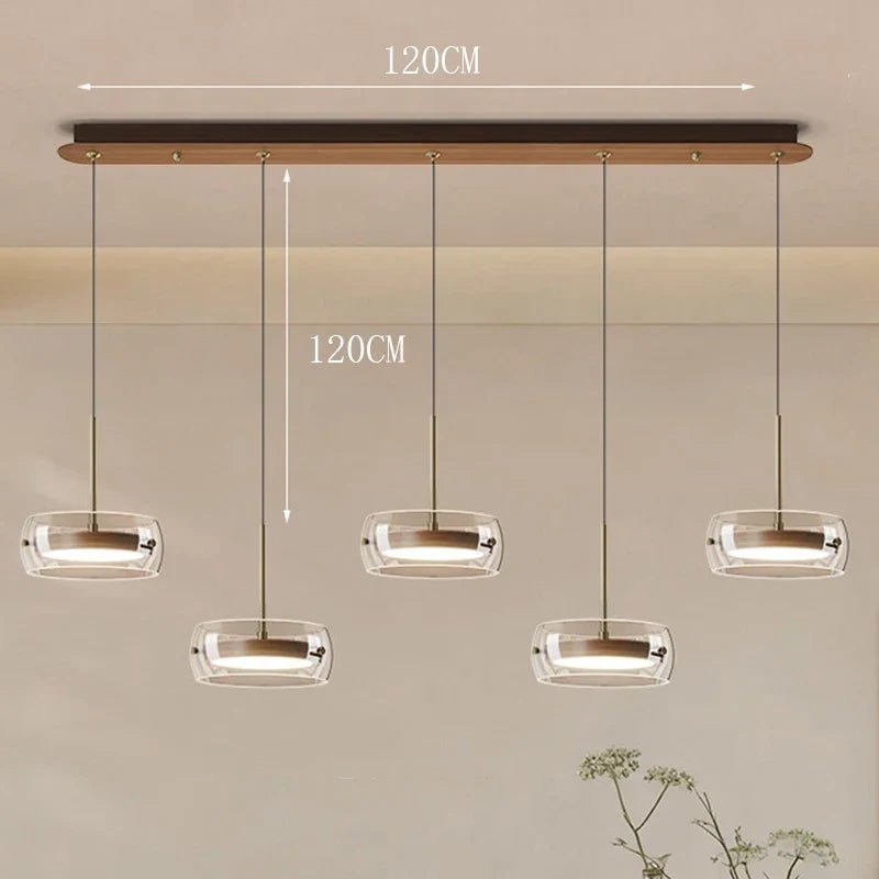 Modern Glass Ring Pendant Light in Iron - Decorbites