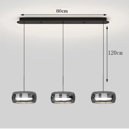 Modern Glass Ring Pendant Light in Iron - Decorbites