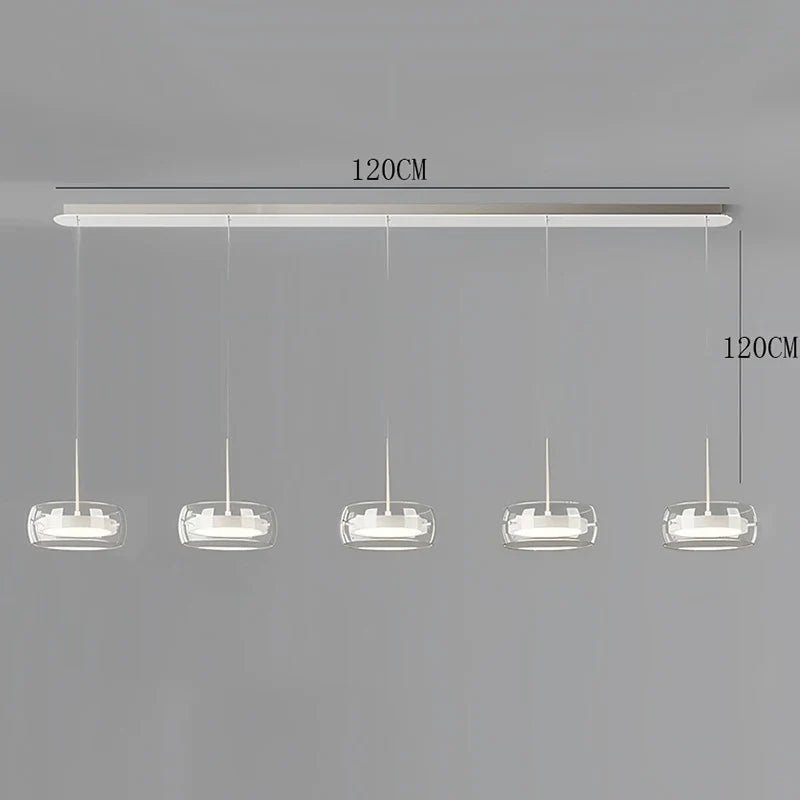 Modern Glass Ring Pendant Light in Iron - Decorbites