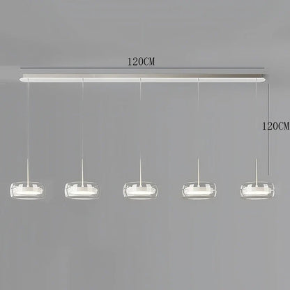Modern Glass Ring Pendant Light in Iron - Decorbites
