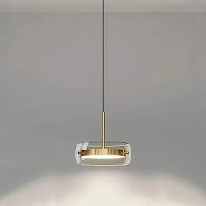 Modern Glass Ring Pendant Light in Iron - Decorbites