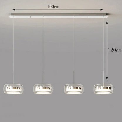 Modern Glass Ring Pendant Light in Iron - Decorbites