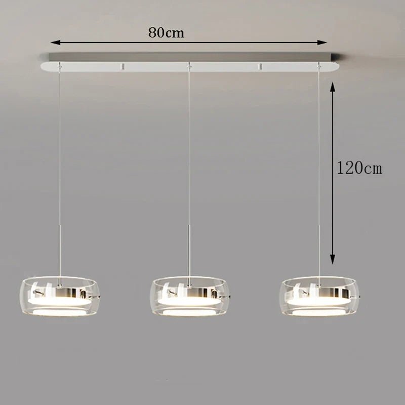 Modern Glass Ring Pendant Light in Iron - Decorbites