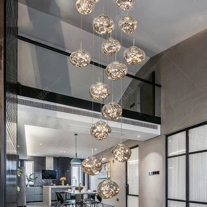 Modern Glass Staircase Pendant Chandelier - Decorbites