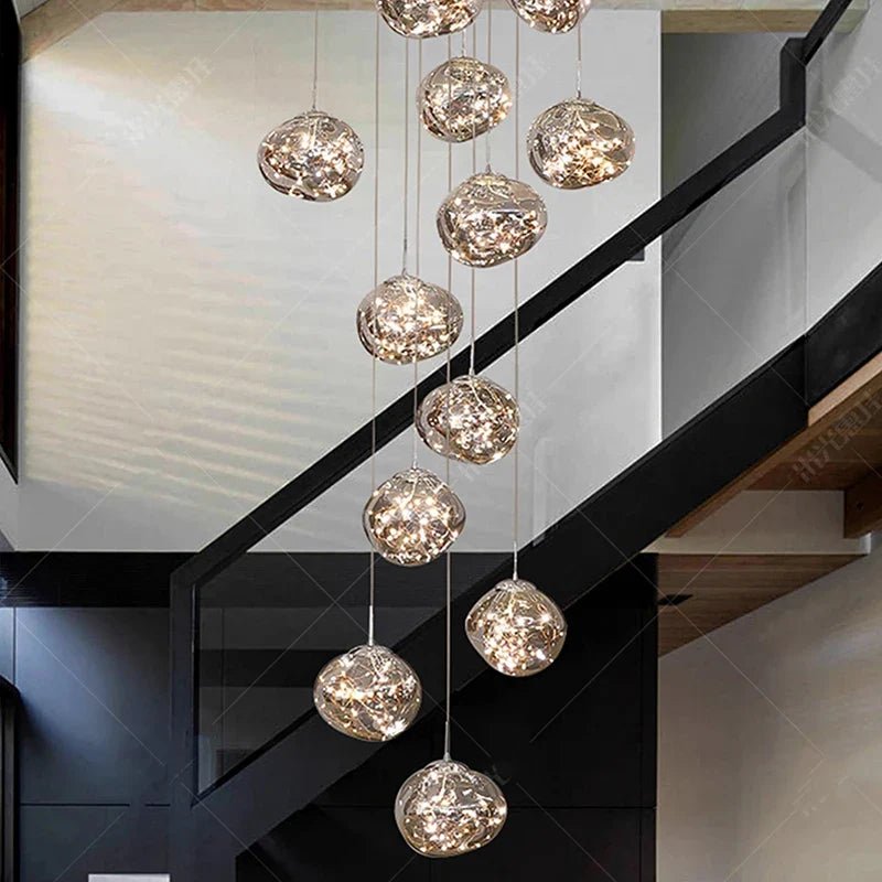 Modern Glass Staircase Pendant Chandelier - Decorbites