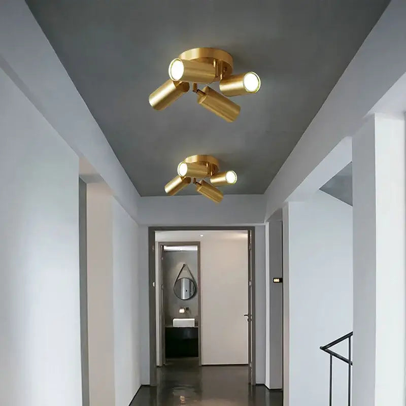 Modern gold 3-light adjustable led chandelier ceiling lamp with gold circular bases for living room decorbites adjustable led design