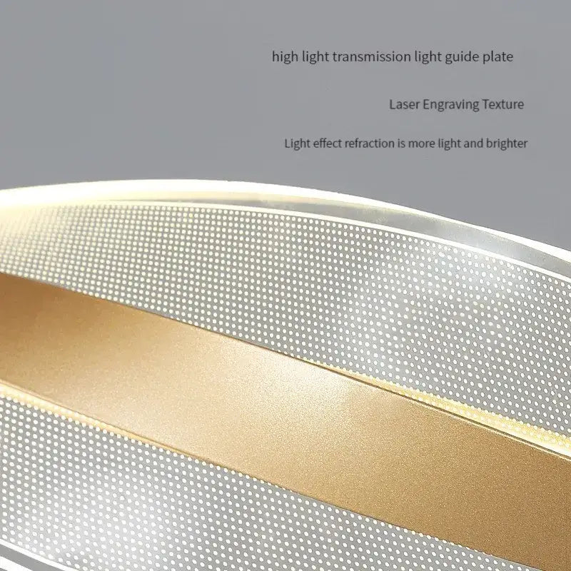 Modern gold acrylic led pendant lamp with sleek curved translucent white panels and polished gold accents for dining room decorbites acrylic led