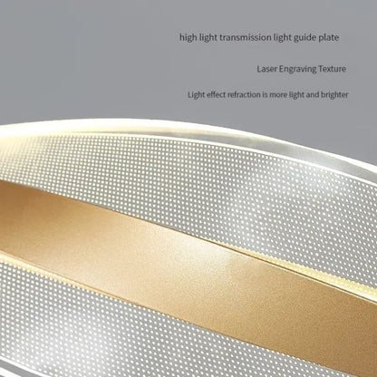 Modern gold acrylic led pendant lamp with sleek curved translucent white panels and polished gold accents for dining room decorbites acrylic led