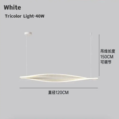 Modern gold acrylic led pendant lamp with white tricolor led and adjustable 150cm hanging length for dining room decorbites acrylic led