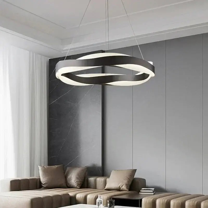 Modern gold and black circle chandelier pendant light featuring a sleek black circle chandelier design for dining decorbites pendant light