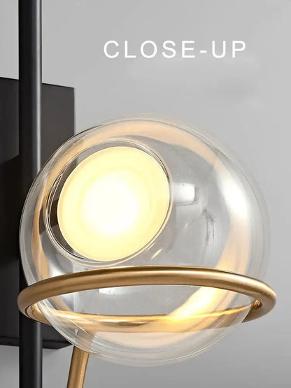 Modern gray glass ceiling chandelier with gold-toned metal ring and black wall mount for decorbites gray glass decor