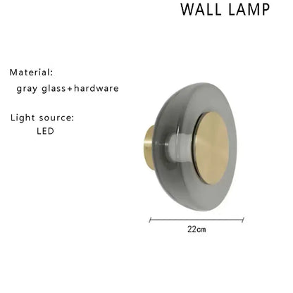 Modern gray glass wall lamp with brass accent and led light source for decorbites gray glass ceiling chandelier decor