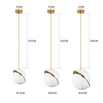 Modern gold and white ball pendant light with gold-toned spherical design and white glass globes for dining room decorbites golden ball pendant