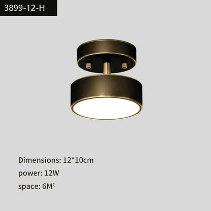 Modern black copper led flush-mount ceiling light with brass accents and minimalist circular design for living room decorbites black copper