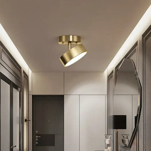 A sleek modern gold black copper led ceiling light spotlight with adjustable design for living room decorbites black copper