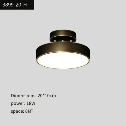 Modern bronze-finished black copper led ceiling light with circular flat design and frosted glass diffuser for living room decorbites black copper