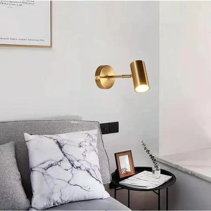 Modern gold and black cylindrical led wall lamp with gold led wall light decorbites gold led for living room decor