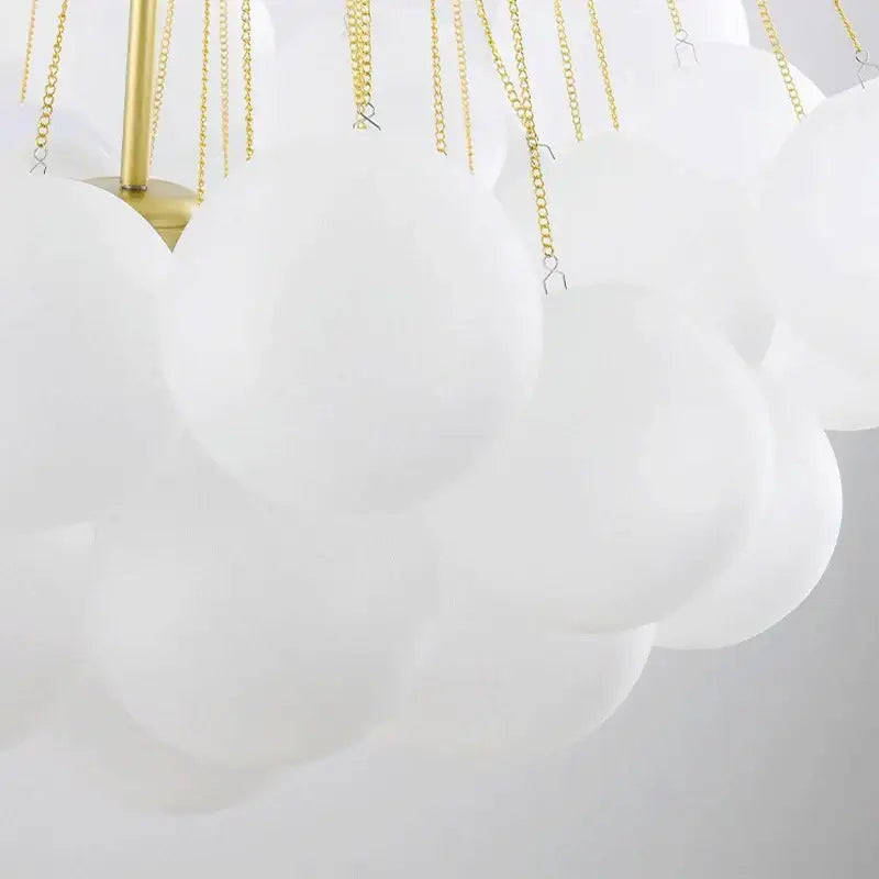 Modern gold and black frosted glass ball chandelier with white frosted glass globe pendant light for dining room decorbites frosted glass