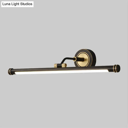 Modern gold and black led vanity light fixture with sleek minimalist design suitable for 220v-240v and 110v-120v use