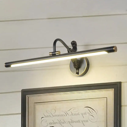 Modern gold and black wall sconce with sleek metal fixture height and bulb included for bathroom vanity lighting