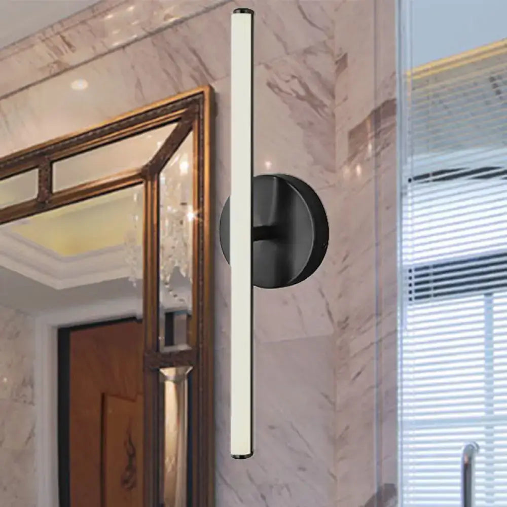 Modern gold and black minimalist wall sconce with a sleek rectangular led light bar featuring a gold finish wall light