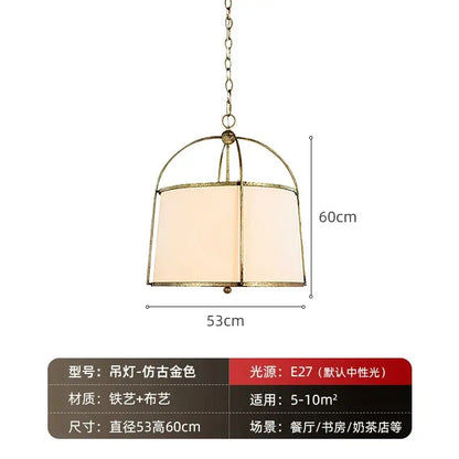 Antique gold finished metal pendant lights with cream fabric shade from decorbites gold black pendant collection