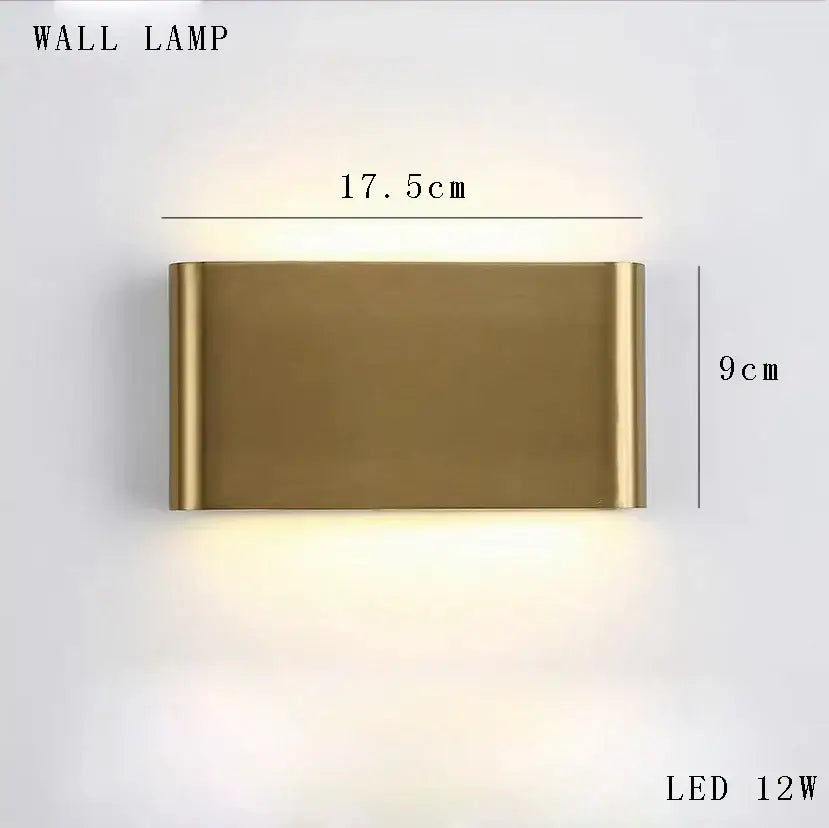 Modern gold and black stainless steel pendant lights with gold-colored rectangular wall lamp and led lighting decorbites gold stainless
