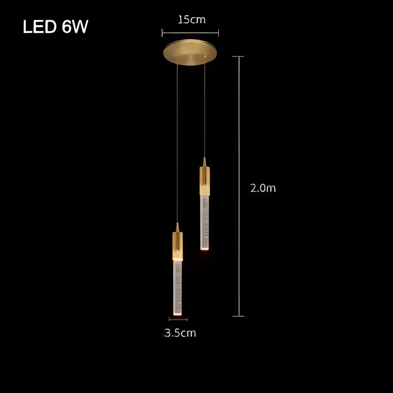 Modern gold bubble crystal chandelier pendant light with three gold-toned crystal-encrusted rods for dining room decorbites bubble crystal pendant light