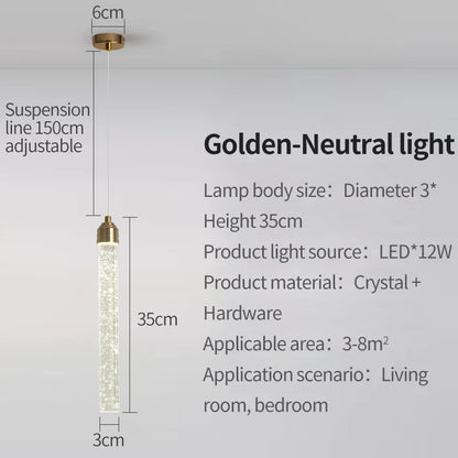 Modern Gold Bubble Crystal Pendant Light - Decorbites