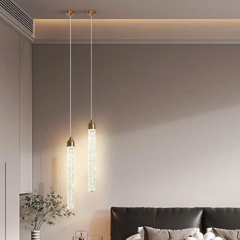 Modern Gold Bubble Crystal Pendant Light - Decorbites