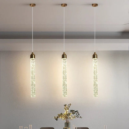 Modern Gold Bubble Crystal Pendant Light - Decorbites