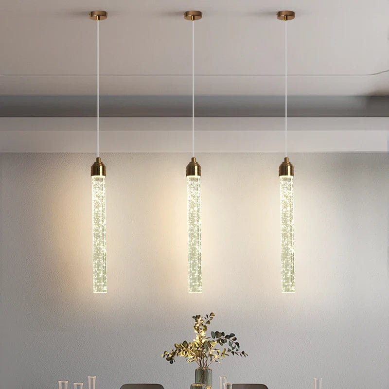 Modern Gold Bubble Crystal Pendant Light - Decorbites