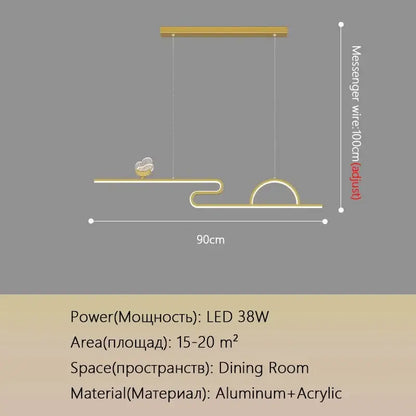 Modern gold butterfly chandelier pendant lamp with sleek aluminum and acrylic design for dining room decorbites pendant lamp