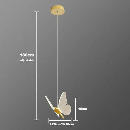 Modern gold decorbites butterfly led chandelier with translucent wings and sleek design for living room pendant light