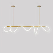 Modern gold circle note linear light pendant lamp with sleek curved led strip design for contemporary decorbites circle note decor