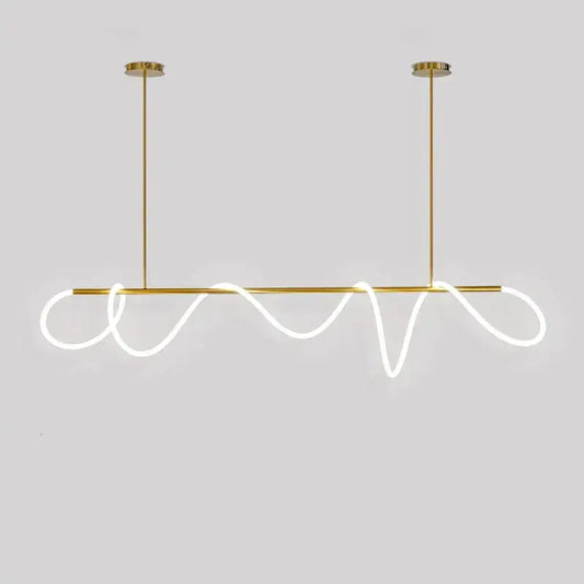 Modern gold circle note linear light pendant lamp with sleek curved led strip design for contemporary decorbites circle note decor