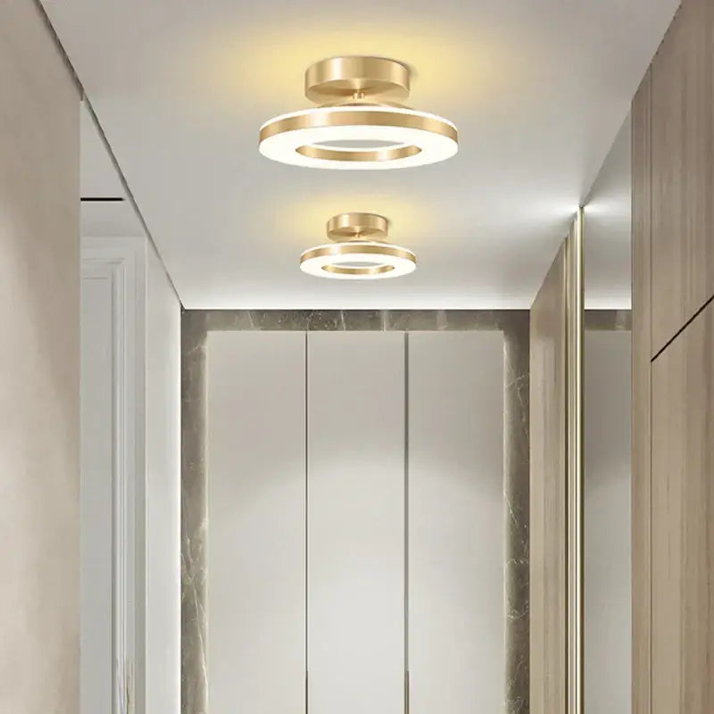 Modern gold circular led ceiling lamp with sleek minimalist design for living room decorbites led ceiling lighting