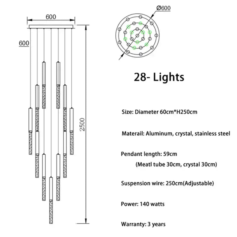 Modern gold and clear decorbites crystal led chandelier with 28 lights and circular aluminum frame for living room use