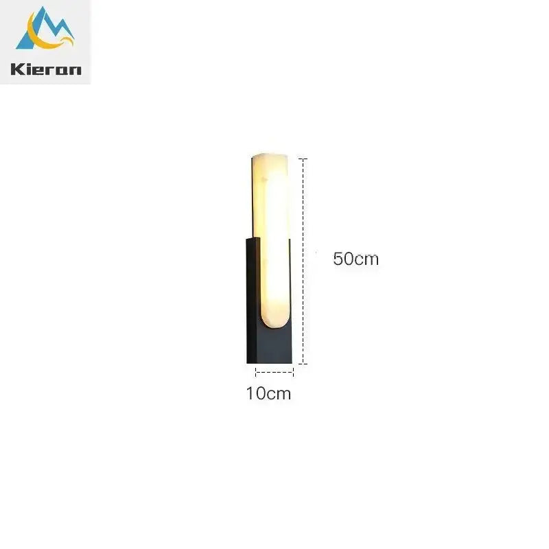 Modern black and cream decorbites cloud stone led wall light with sleek minimalist design for bedroom sconce lighting