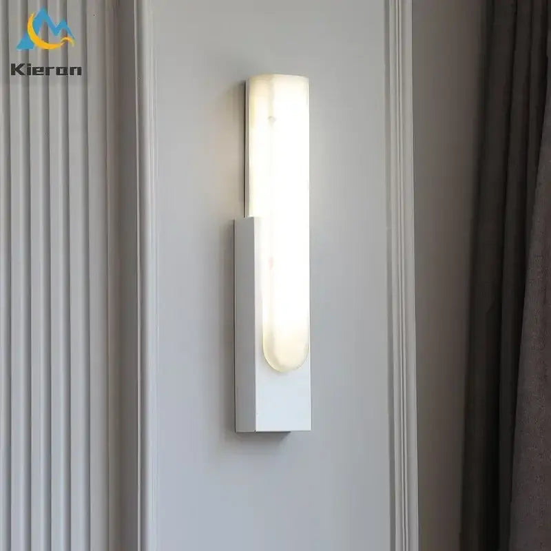Modern gold cloud stone led wall light with frosted glass diffuser and sleek metallic frame for bedroom decorbites cloud stone