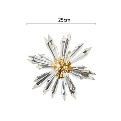 Clear crystal starburst ornament with gold-toned center for modern home decoration decorbites crystal ball acanthosphere