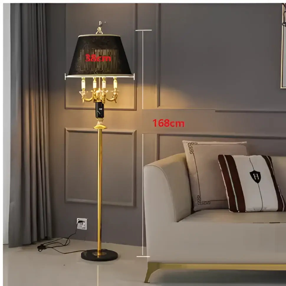 Modern gold crystal black table lamp with gold finish, black textured fabric shade, and ornate chandelier detailing for decorbites crystal black decor